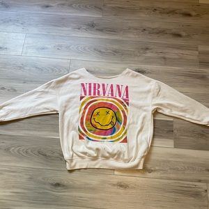 Nirvana Sweatshirt cutout neck